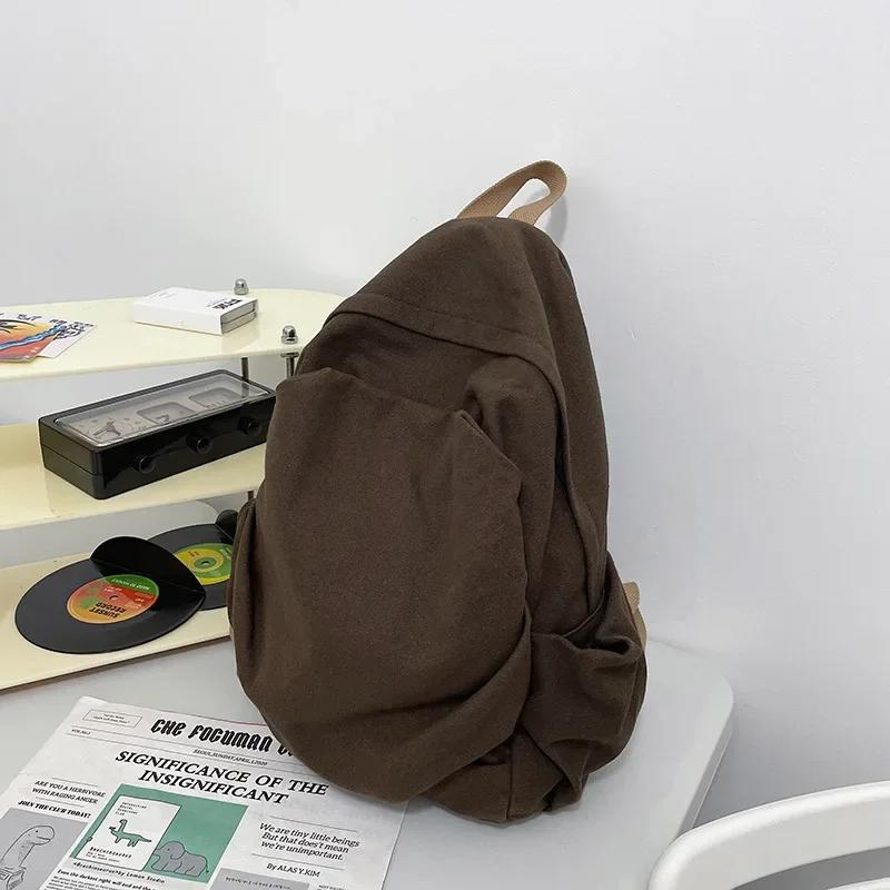 Arched Bags for Women Softback Unisex Solid Nylon Backpacks Casual Nylon Zipper Backpack New Fashion