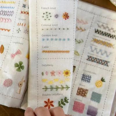Embroidery Stitch Book DIY Stitch Book Beginners Adults Sewing Book Needlework