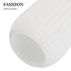 Decorative Cover Striped Glass Lamp Shade Lantern Shaped Vertical Striped Table Lamp