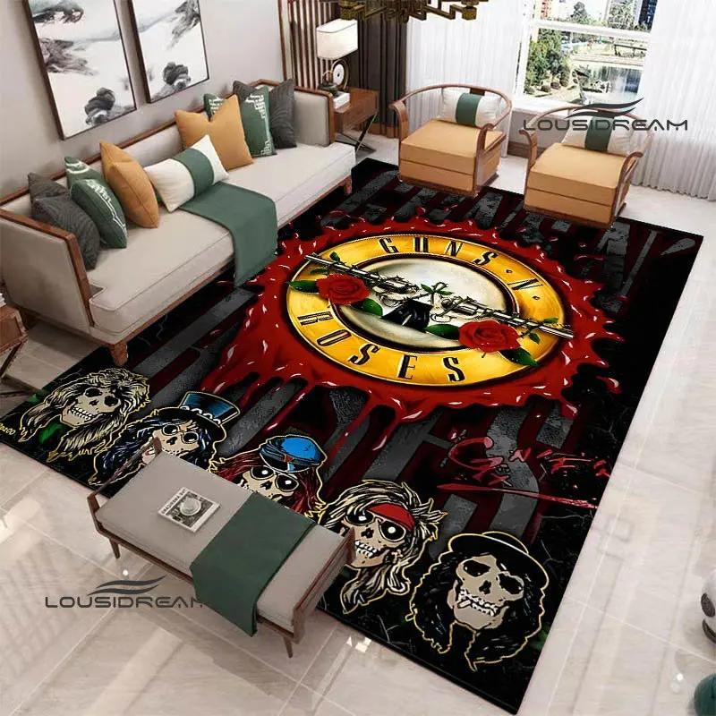 Guns n'roses band retro print carpet fashion home decoration non -slip carpet photography propsmal area rug birthday gift