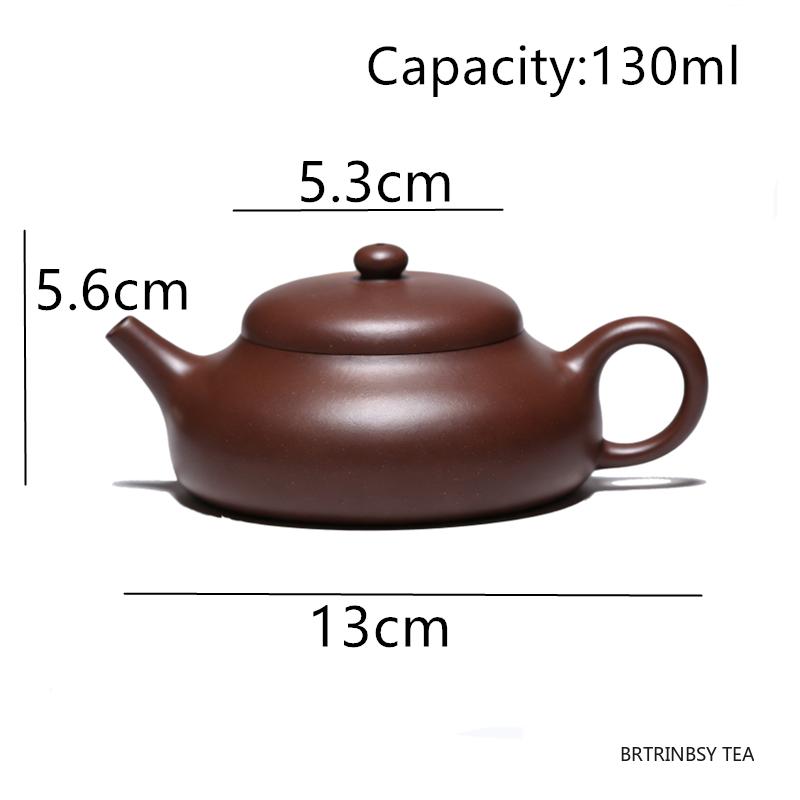 130ml Yixing Handmade Purple Clay Teapot Tradition Chinese Zisha Tea Pot Beauty Tea Infuser Kettle Household Tea Set Teaware
