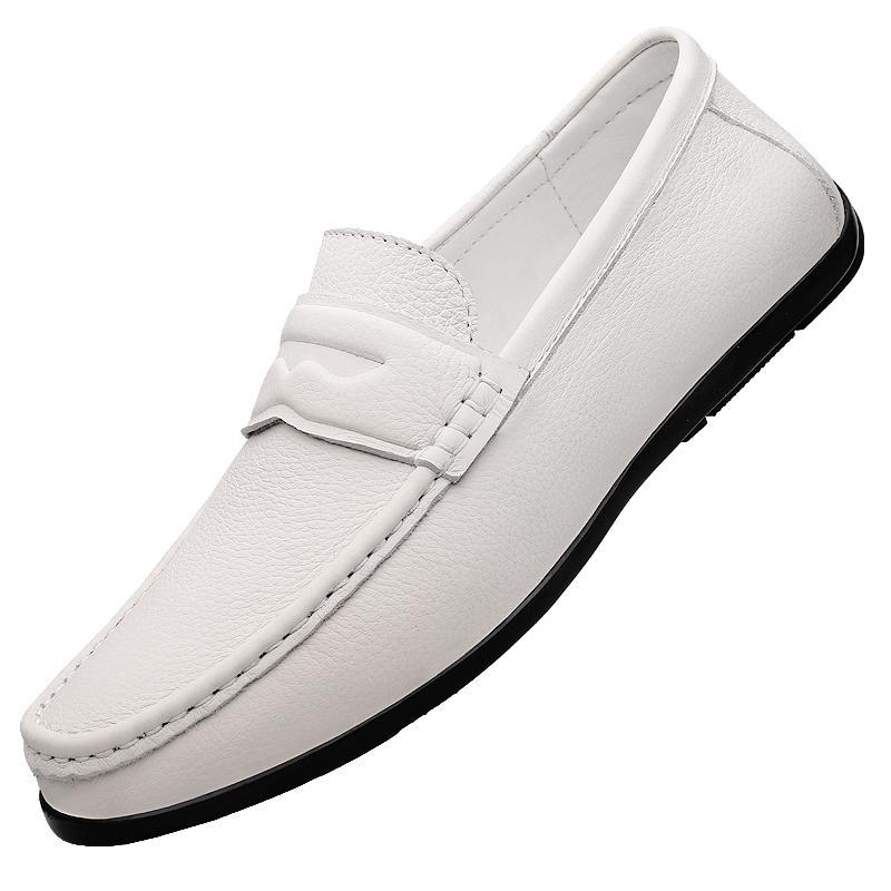 

Модные мужские кожаные туфли из натуральной кожи, Роскошные мужские, Повседневные, Для бизнеса, Офисные, Модные, Для вечеринок, Классические черные лоферы слипоны 42