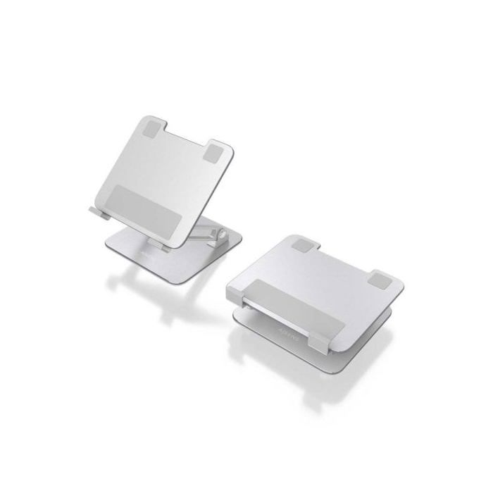 AISENS Soporte portátil/tableta aluminio 7-13" ajustable plegable plata antideslizante