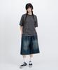 LEMAIN SECOND Fine Stripe Oversized Short Sleeve T-Shirt [Black]