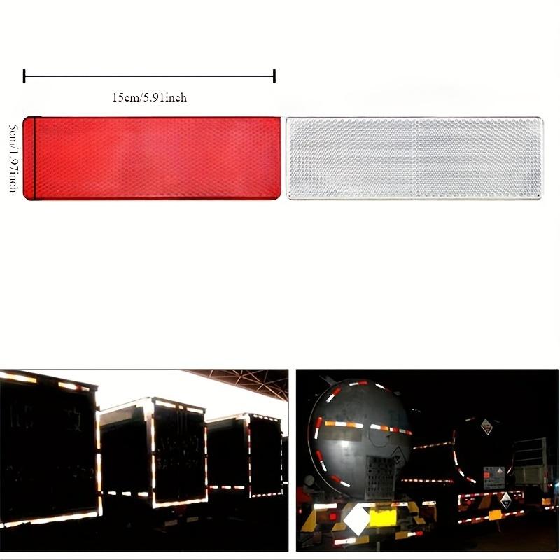 8pcs Auto Reflective Stickers Safety Warning Sticker Tapes Waterproof High Intensity Night Visibility Adhesive For Car Truck