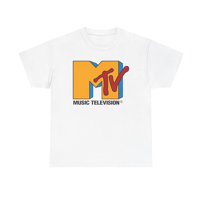 MTV Graphic Unisex T-Shirt Retro Logo Unisex Heavy Cotton Tee S