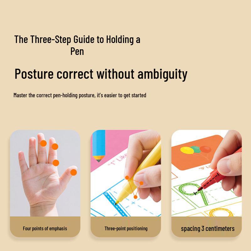 Auslöschbares Kalligraphie-Übungsbuch für den Kindergarten: Fröhliche Früherziehungs-Schreibübungskarten