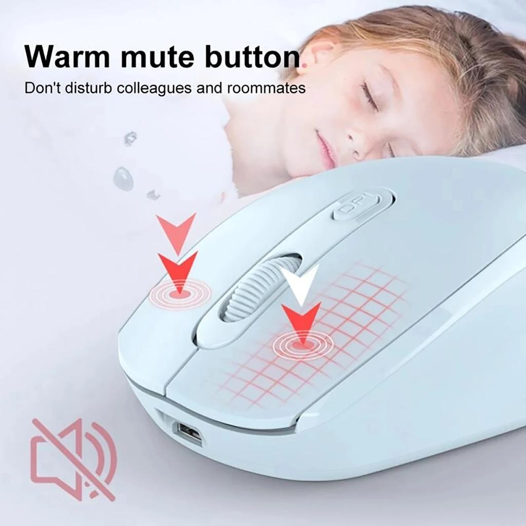 Wireless Bluetooth Mouse 2.4G Gaming Mice 1600DPI Rechargeable Mouse for Desktop Laptop USB Adapter PC Accessories