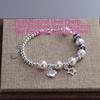 Βραχιόλι 925 Silver Star Fashion Κορεάτικο Διπλό Βραχιόλι Κρυστάλλινο Αστέρι με πέντε άκρες