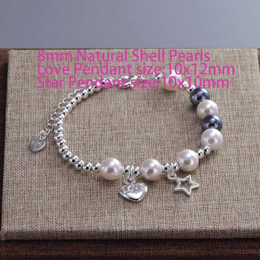 Βραχιόλι 925 Silver Star Fashion Κορεάτικο Διπλό Βραχιόλι Κρυστάλλινο Αστέρι με πέντε άκρες