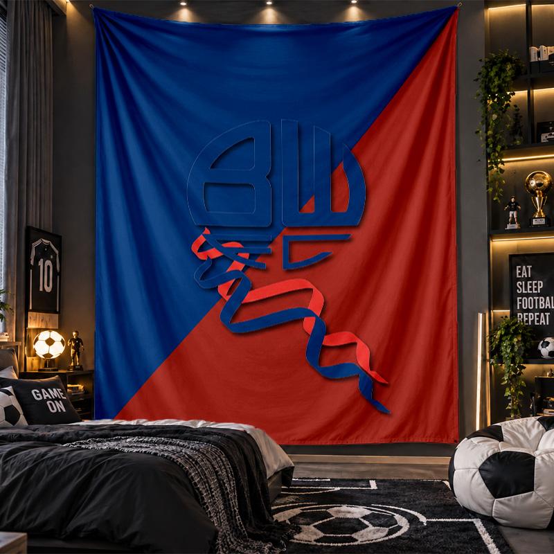 Wall Hanging Tapestry Bolton Wanderers FC Print Cloth for Living Room Bedroom Home Decor