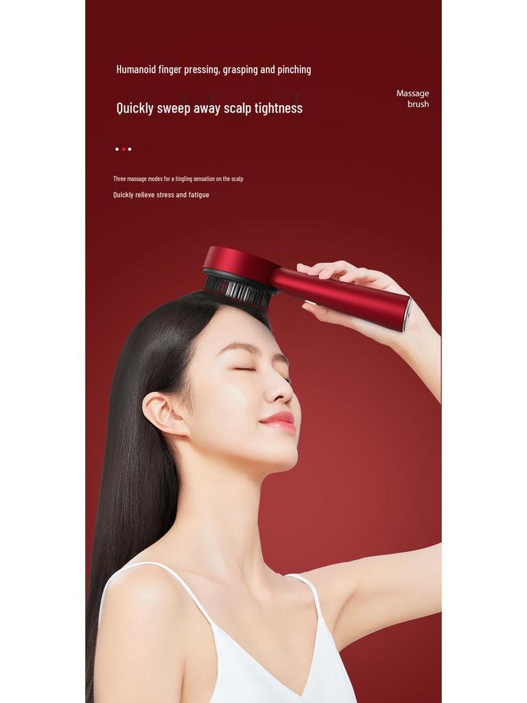 Red Light Scalp Massager & Hair Growth Comb with Kneading Applicator for Enhanced Hair Care