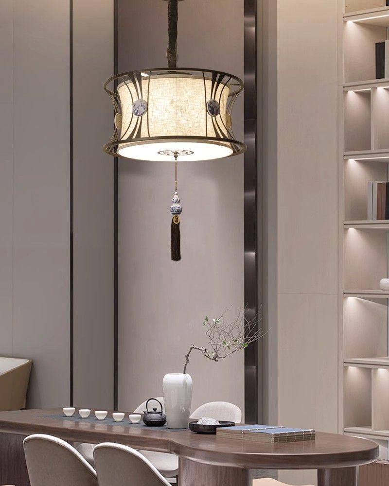 New Chinese style pendant light, Chinese style Zen restaurant light, modern and simple study, bedroom, hotel, tea house