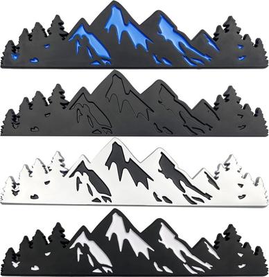 7 Zoll Schneeberg Baum Emblem Kofferraum Heckklappe Berge Grafik Abzeichen passend für Auto LKW Rennwagen SUV Pickup Wohnmobil