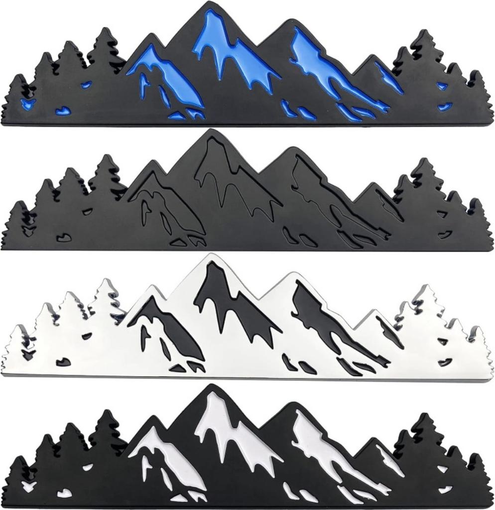 7 Inch Sneeuwberg Boom Embleem Kofferbak Achterklep Bergen Grafische Badge past voor Auto Vrachtwagen Racing SUV Pickup RV
