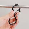 2Pcs Metal S-Shape Hook Garden Hanging Clasp Kitchen Pot Rack Bedroom Bags Clothes Towels Closet Rod S Hanger Hooks With Buckle