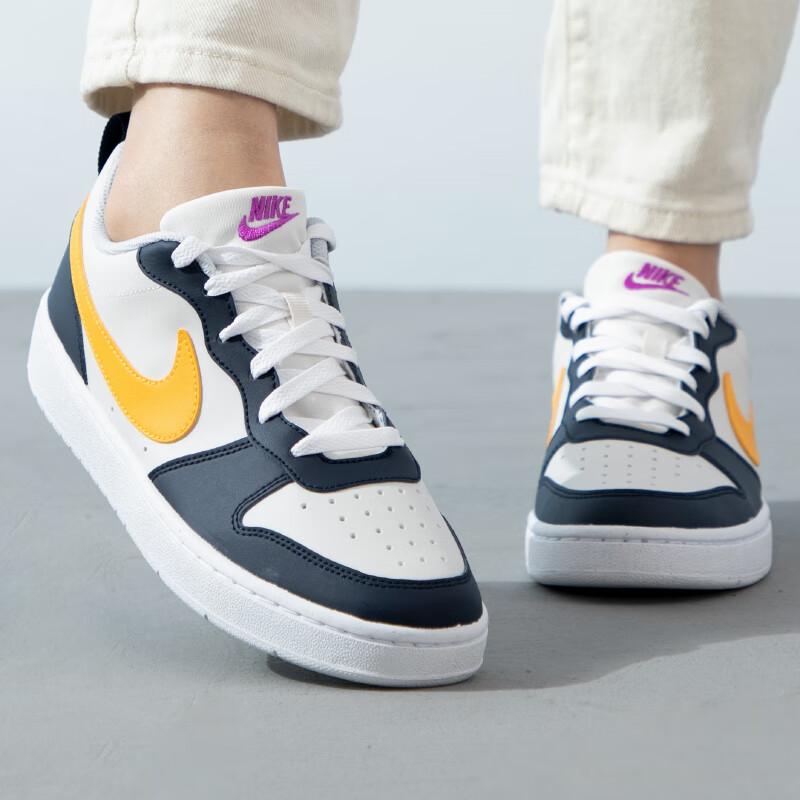 Nike Court Borough Low Recraft 'White Navy Gold' GS Sneakers HJ3482-071