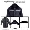 Men's Thickened Cold-Proof Cotton-Padded Military Overcoat – Mid-Length, Multifunctional Workwear Jacket for Labor Protection