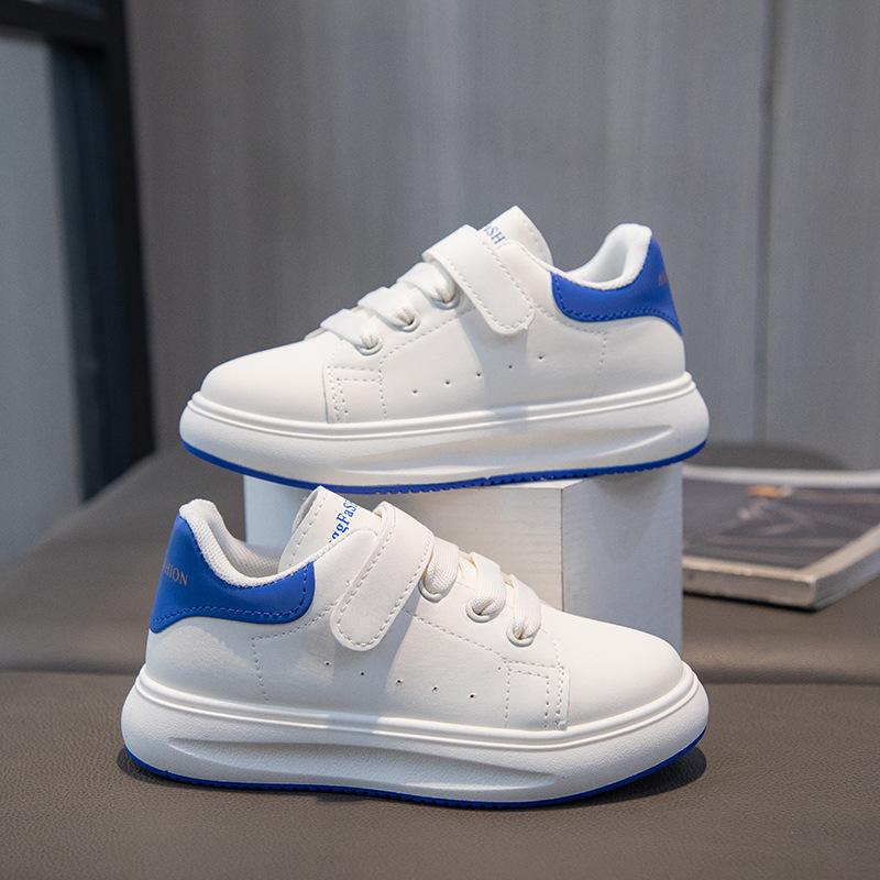 

Детская обувь Новые весенние и осенние студенческие большие детские сноуборд-туфли Кроссовки для мальчиков Кроссовки для девочек Маленькие белые туфли 37 синий