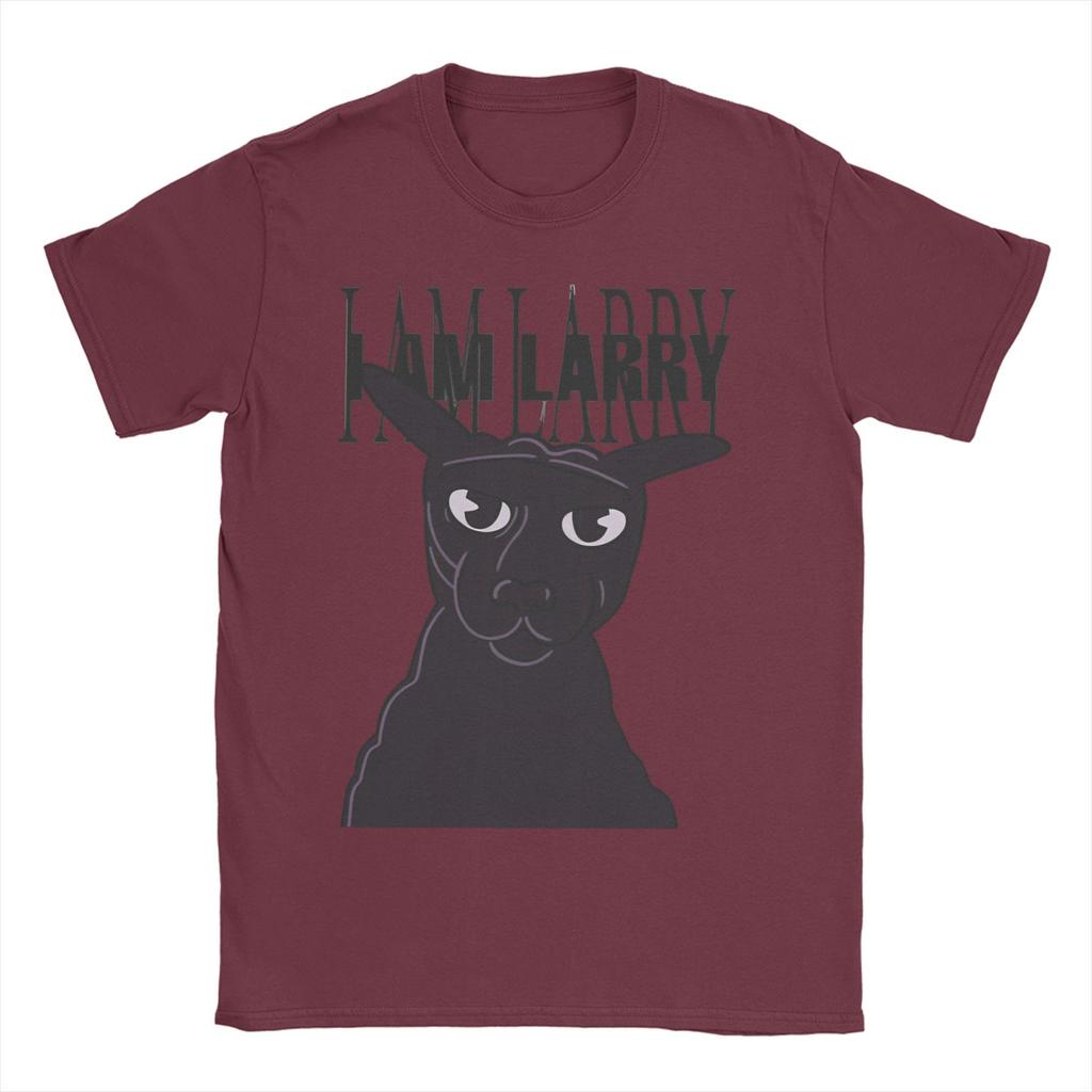 Men TShirts Evil Larry Cat Vintage Pure Cotton Tee Shirt Short Sleeve Dank Brainrot Meme T Shirt Round Collar Plus Size