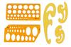 Drafting Template Ruler Set of 3 for Architectural Curves (Circle/Oval/Cloud Shape) Drawing,