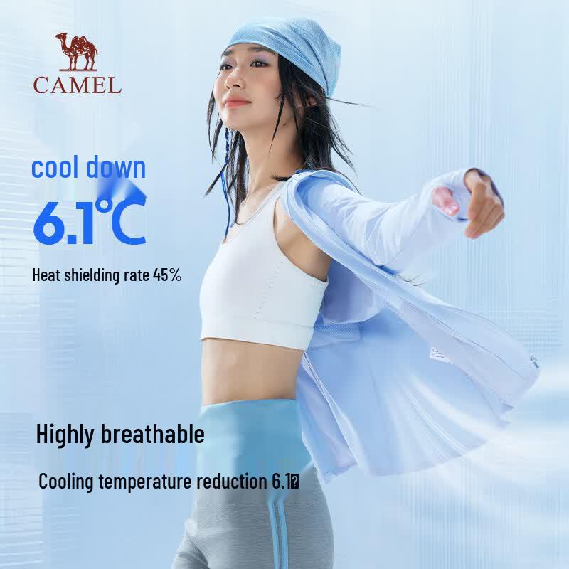 CAMEL Women s Knitted Long Sleeve UPF300+ Sun Protection Shirt M26BA30016 S