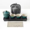 Kung Fu Tea Set Home One Pot Two Cups Tea Plate Small Ceramic Teapot Teacups Hotel Personal Small Sets Traveling