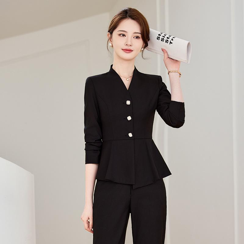 Elegant Skirt Suit for Professional Women - Perfect for Autumn & Spring Administrative Workwear