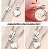 Practical 5PCS Heart Shape Detachable Metal Zipper Slider Repair Kits For Bags Backpack Coat Pull Tab