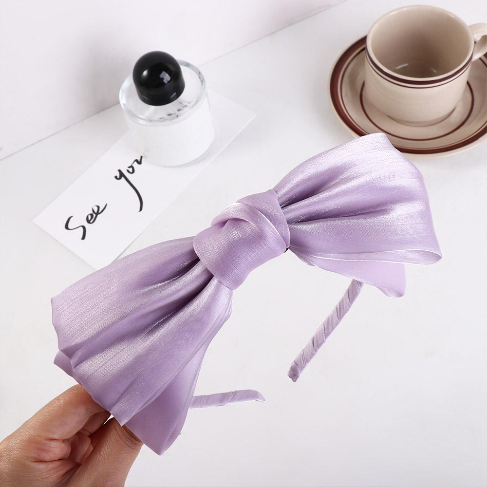 Headwear Hair Accessories Bow Hair Hoop Women Headband Korean Style Hairband Bright Silk Hairband