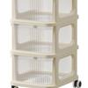 Drawer Storage Cart with Organizer Top Transparent Rolling Storage Cart with Smooth 4 Wheel Roll