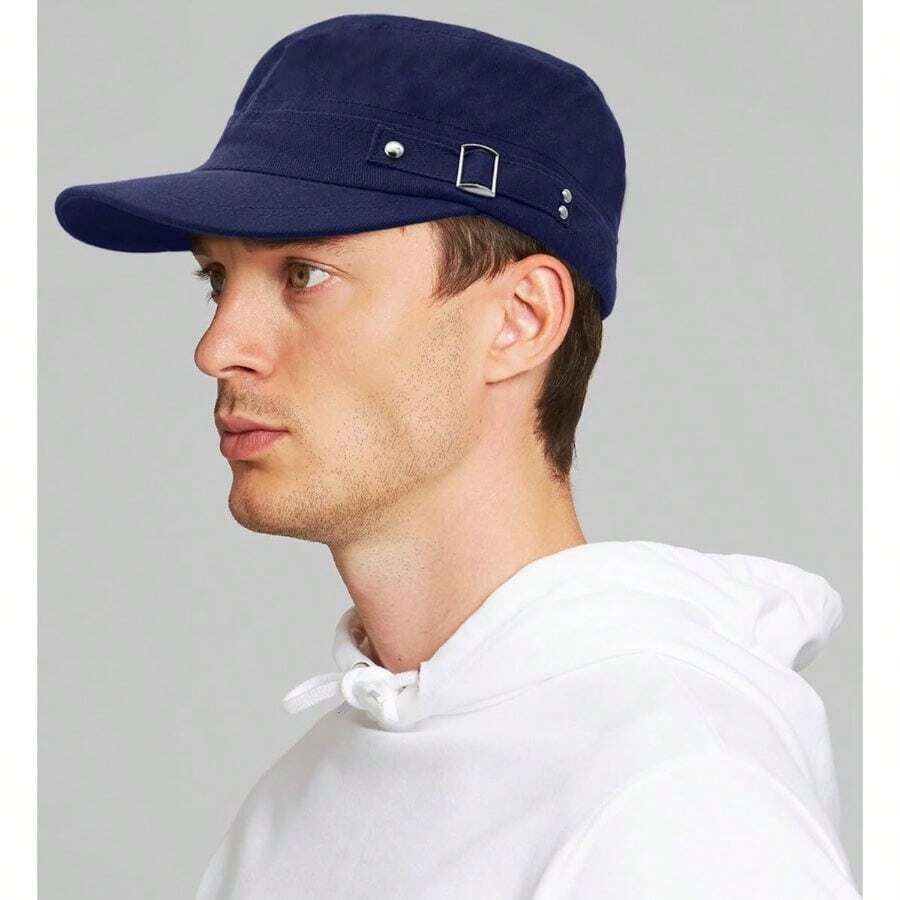 Cadet Cap Unisex Flat Top Baseball Cap Adult Casual Hat