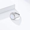 Quadratische gestempelte Muschel-Set Titan-Ring-Eheringe für Männer und Frauen Pendler-Modeaccessoires