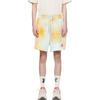 adidas Originals SS22 Trefoil Logo Print Buchstaben und Zahlen Kordelzug Mid-Rise Casual Shorts Damen Hosen Beige HL6610