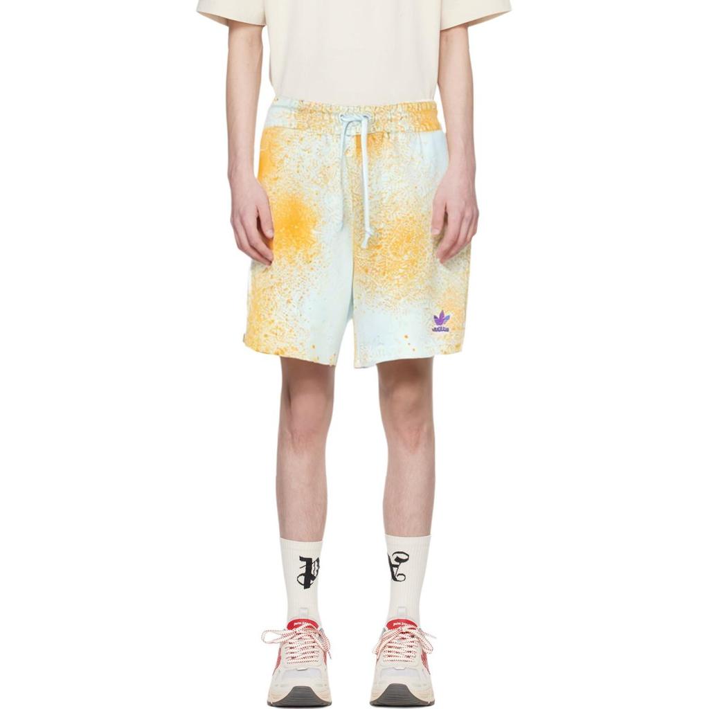 adidas Originals SS22 Trefoil Logo Print Buchstaben und Zahlen Kordelzug Mid-Rise Casual Shorts Damen Hosen Beige HL6610