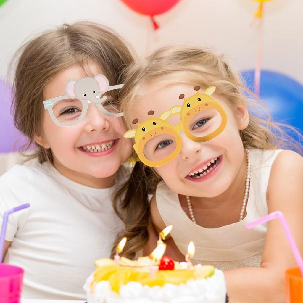 Jungle Paper Glasses Birthday Party Decorations Kids Dinosaur Funny Masks Safari Theme Animal Party Supplies Photo Baby Shower
