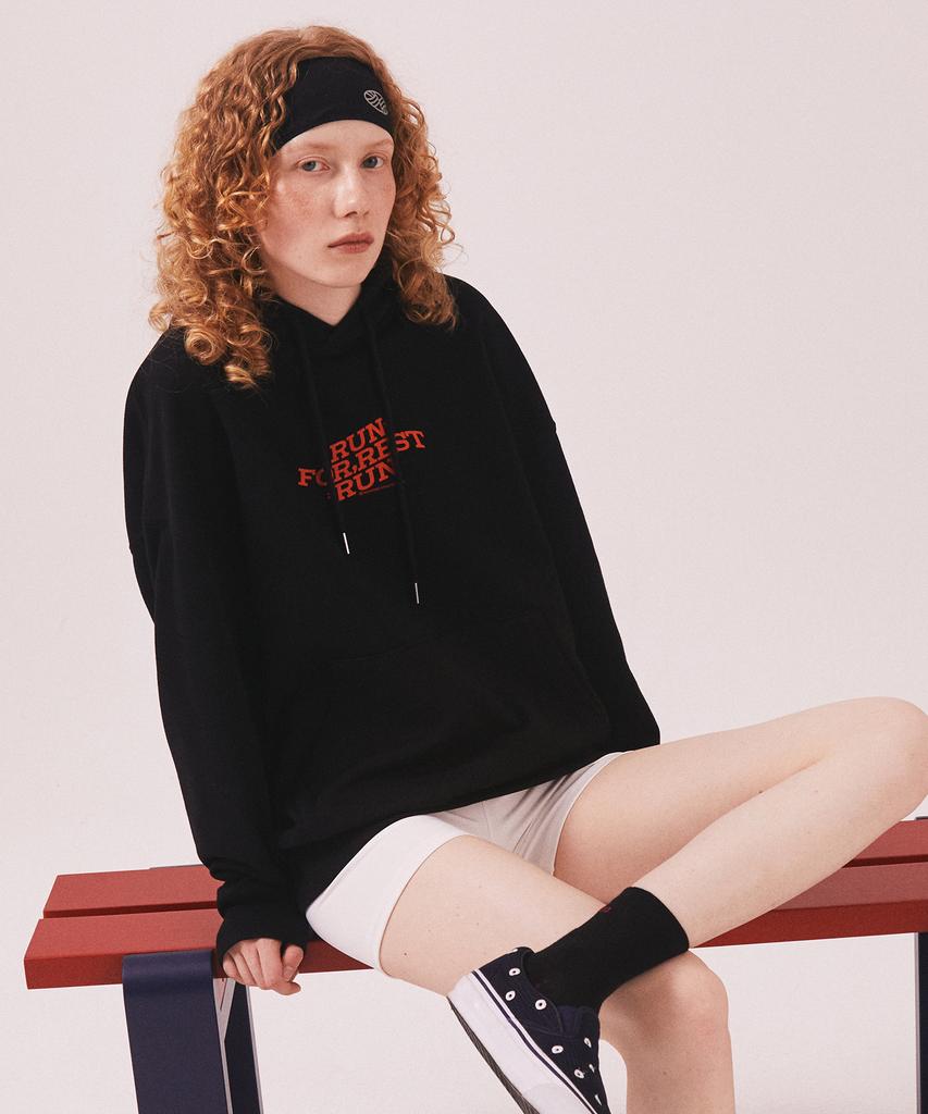 For Rest Run Basic Hoodie_Black