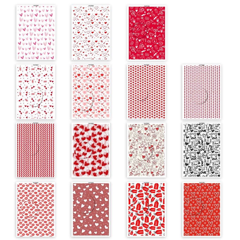 Clay Transfer Paper Valentine Love Heart Clay Transfer Paper Water Soluble Transfer Paper for Clay Earrings Making