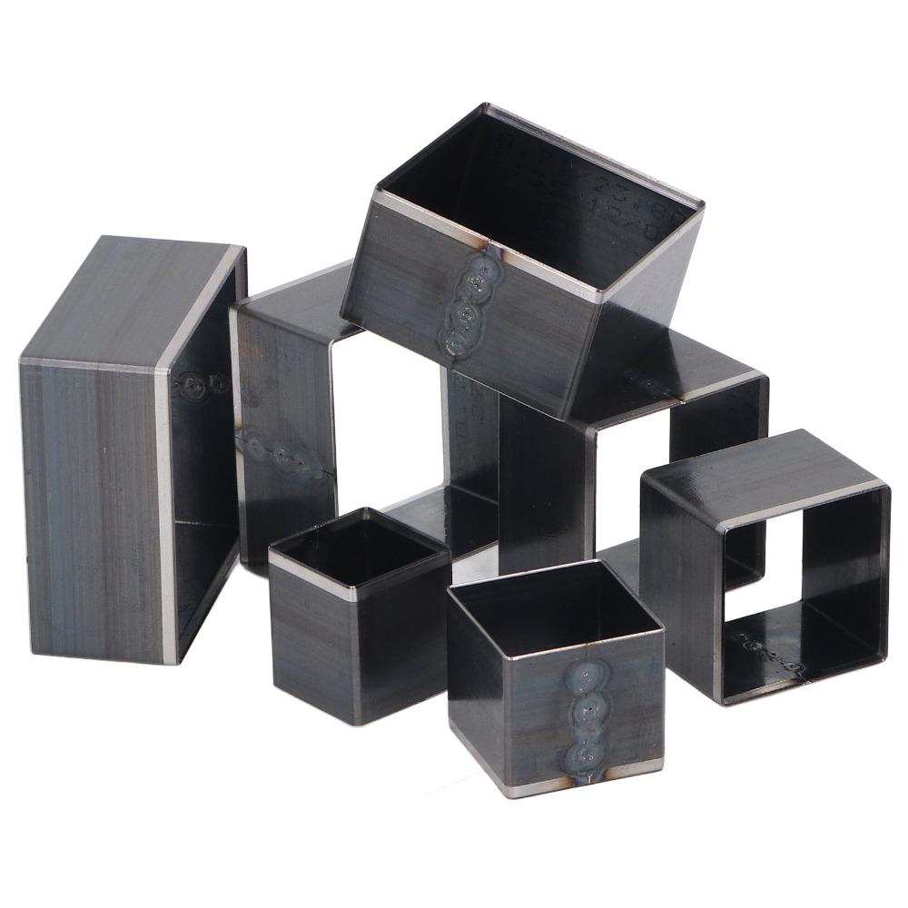 7dílná sada čtvercových děrovačů na kůži z uhlíkové oceli, sada lisovacích raznic pro DIY kožené řemeslo