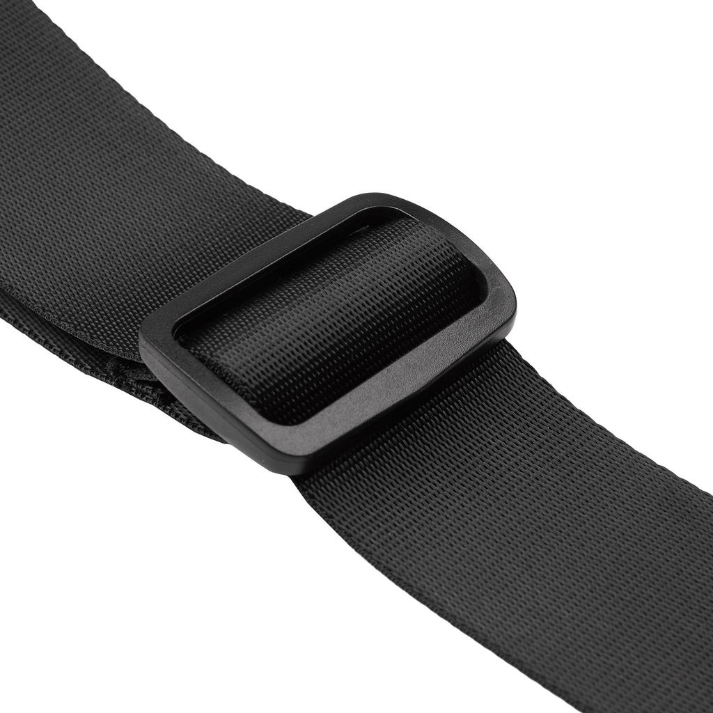 Amumu Guitar Strap, Black SBR Foam Padded Guitar Strap with Strap Block & Headstock Strap Ties for Acoustic, Electric, and Bass Guitars - 3.3" Wide