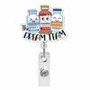 Set of 24 Glitter Acrylic Retractable Badge Holders for Work ID Cards