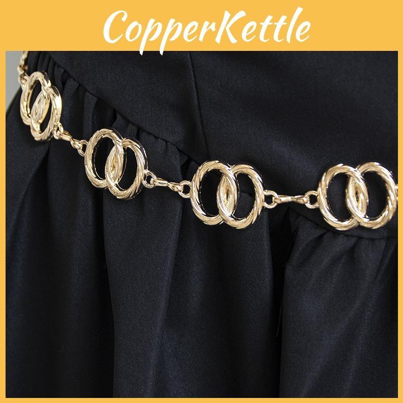 Metal Double Women Ring Waist Chain Summer Stylish Jewelry Chain Accessory