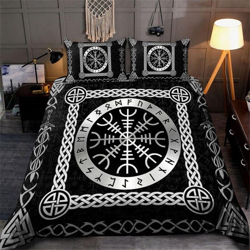 3D Totenkopf Bettbezug Grün Bettwäsche Anzug Einzel Doppel Königin König Geschenk