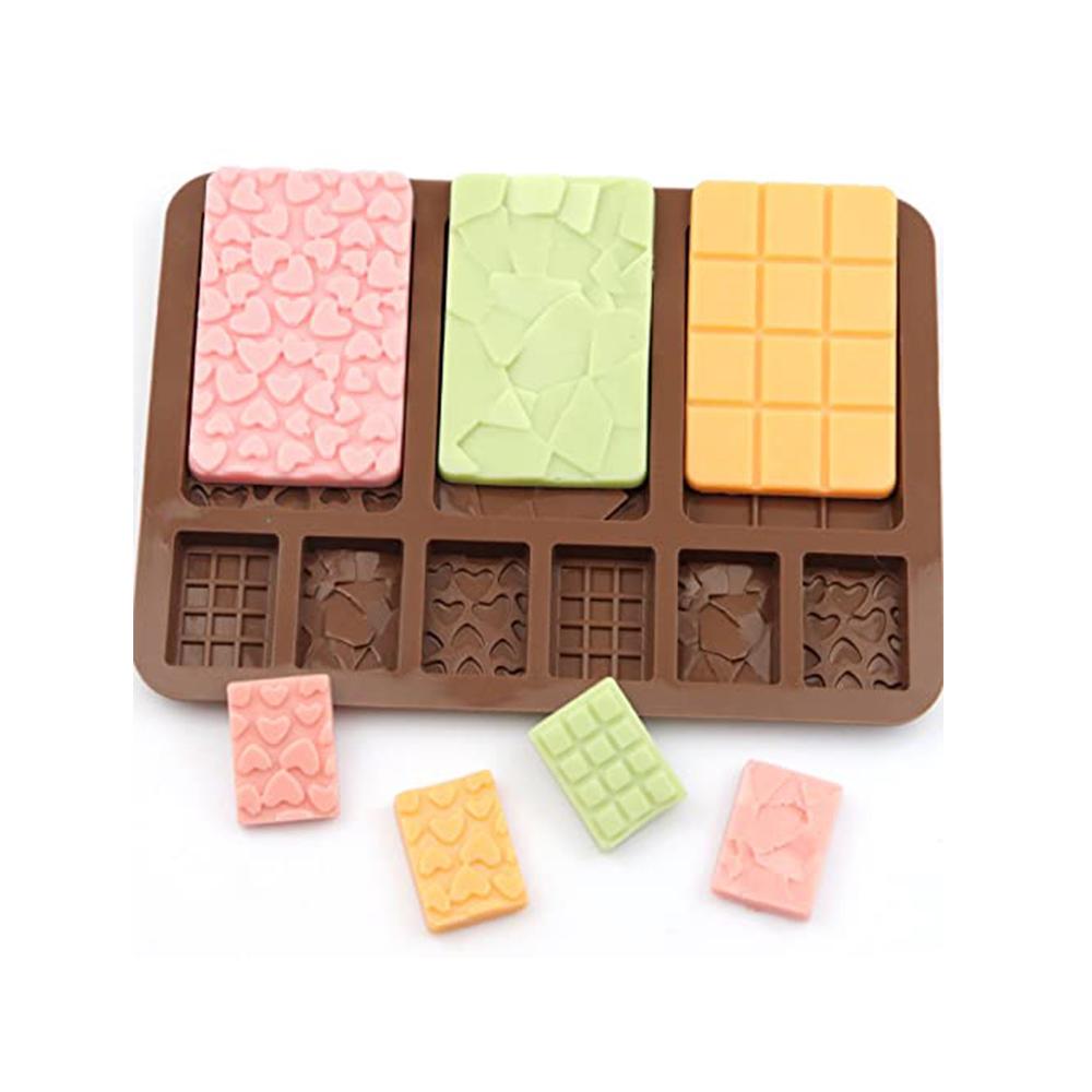 Chocolate Bar Silicone Mold  Bakeware Silicone Molds For Fondant Jelly Candy Mould Chocolate Wax Melts Moulds