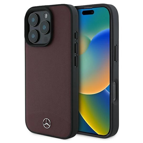 Mercedes Mehmp16L23Rbarr Iphone16 Pro 6.3 Czerwony/Red Hardcase Textured And Plain Leather Magsafe