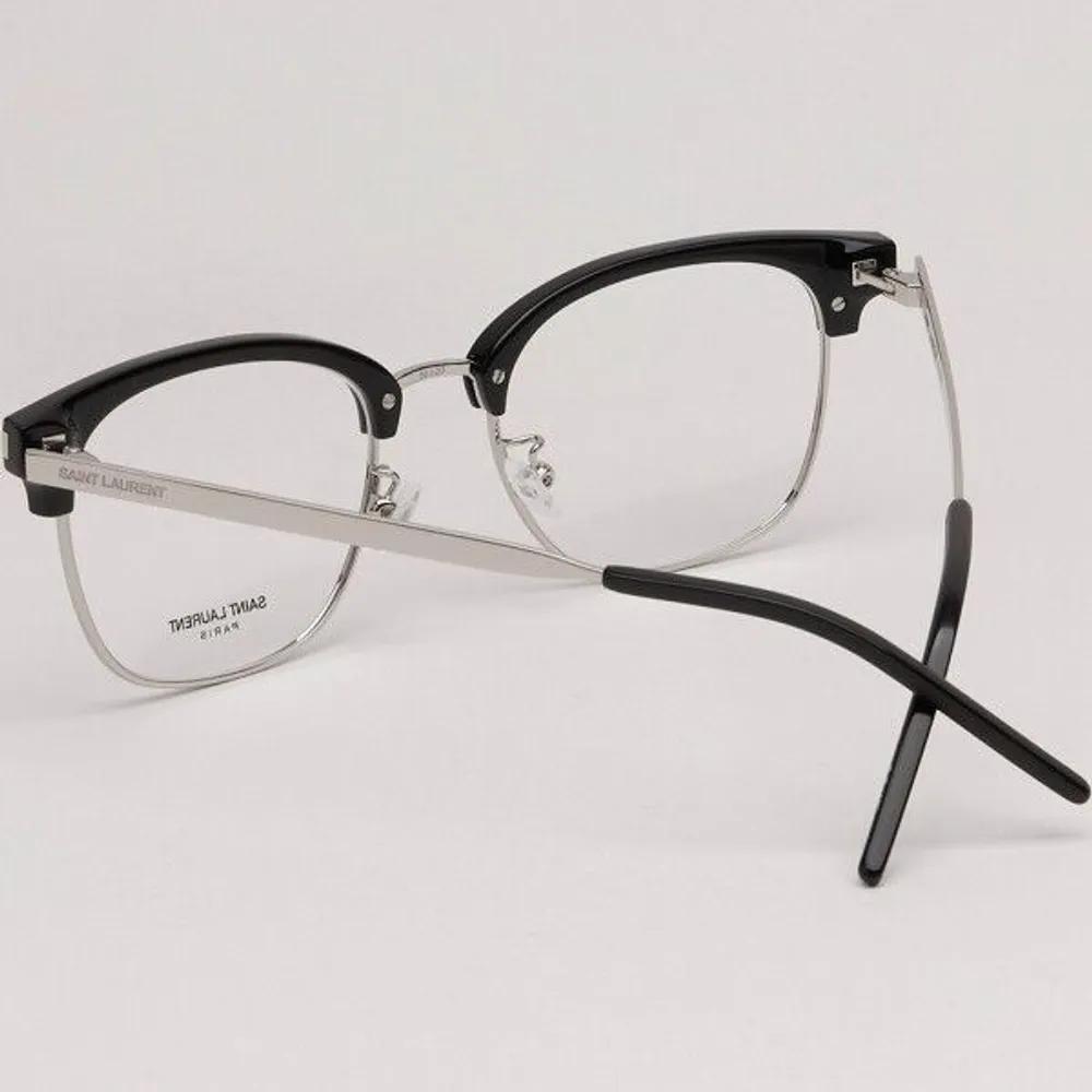 [Yves Saint Laurent] Eyeglass Frames SL649F 001 Cha Eun-woo Glasses Half-rimmed