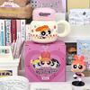Ceramiczny kubek Powerpuff Girls z pokrywką na prezenty urodzinowe dla dziewczynek, praktyczne pamiątki, wysokiej jakości kubki do picia
