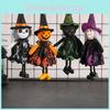 Halloween Decor Supplies Adorable Pumpkin Witch Ghost Pendant For Kids Party Props