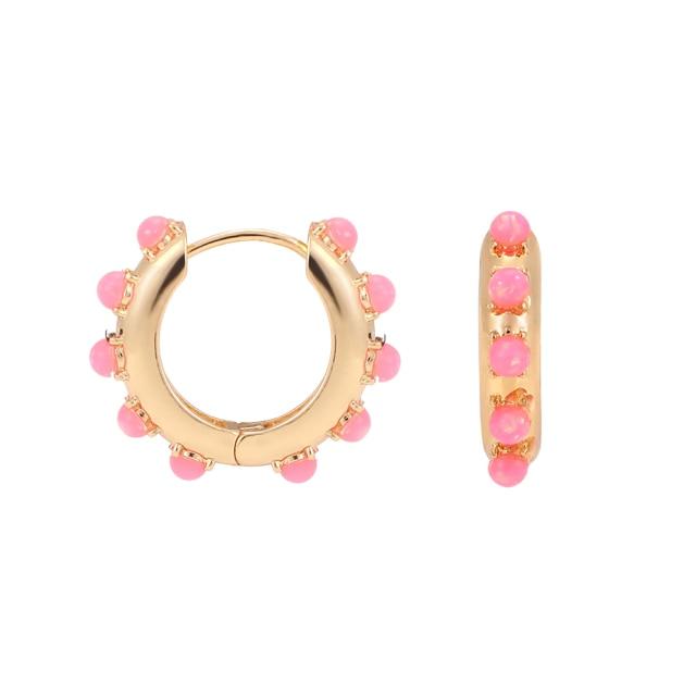 Women Cubic Zircon Rainbow Earrings Cubic Zirconia Ear Cuff Set Female Stylish Fashionable Gold Tone Huggie Clip On Earrings Earcuff Crystal Stone