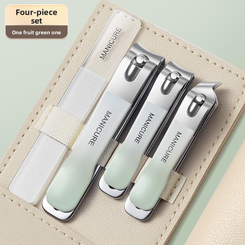 

Four Piece Nail Clipper Set Gradient Color Scheme Suitable for Both Men and Women for Trimming Nails Household Daily Necessities зелёный